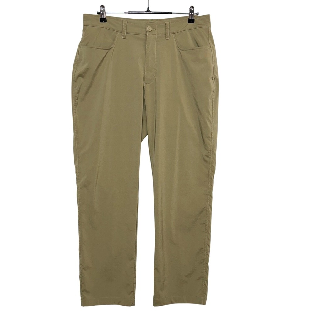 Under Armour Pants Men Measure 35X30 Tag 36X30 Tan Tech Golf Performance Stretch